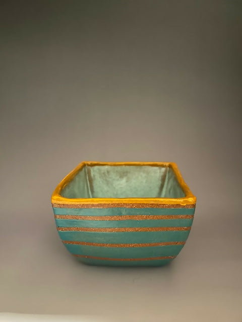 square bowl - single turquoise