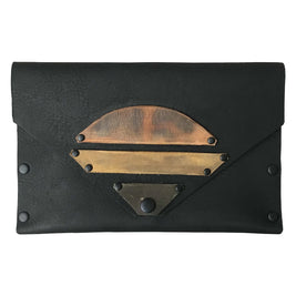 Hand-Riveted Leather Clutch