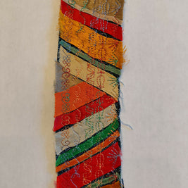 Orange linear ribbon bookmark