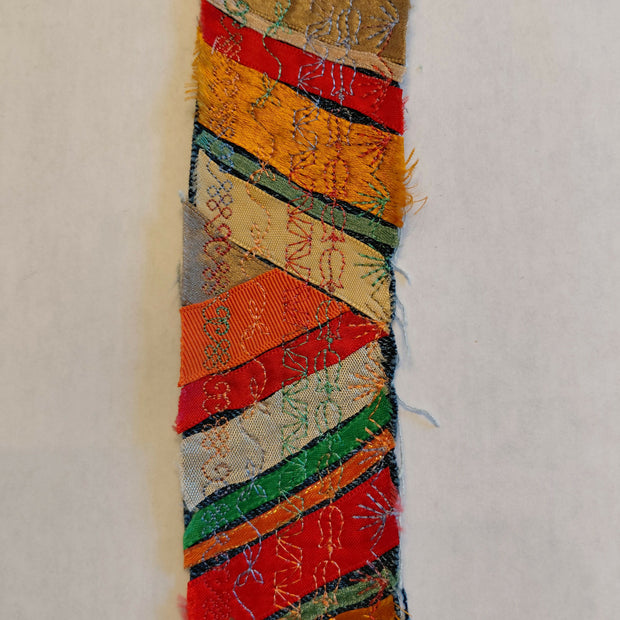 Orange linear ribbon bookmark