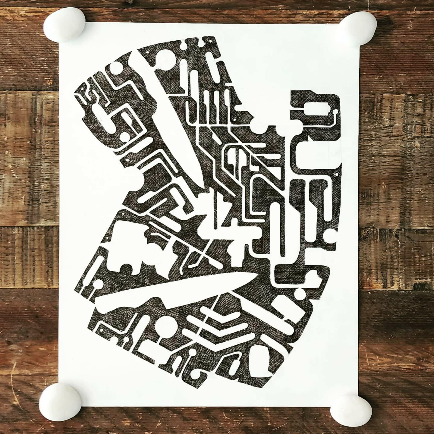 "Trolling the Comments" - ink drawing