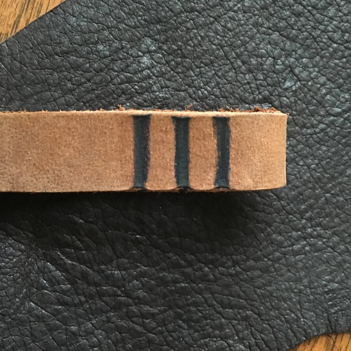 Hand-Branded Leather Key Fob