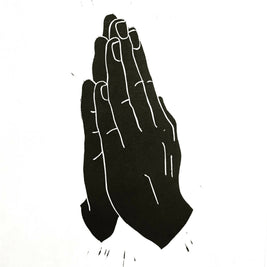 Praying Hands | Linocut Print | Wall Art