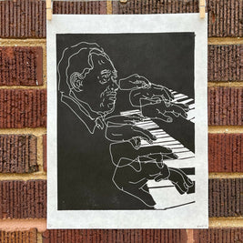 Duke Ellington | Jazz Pianist | Linocut Print | Wall Art