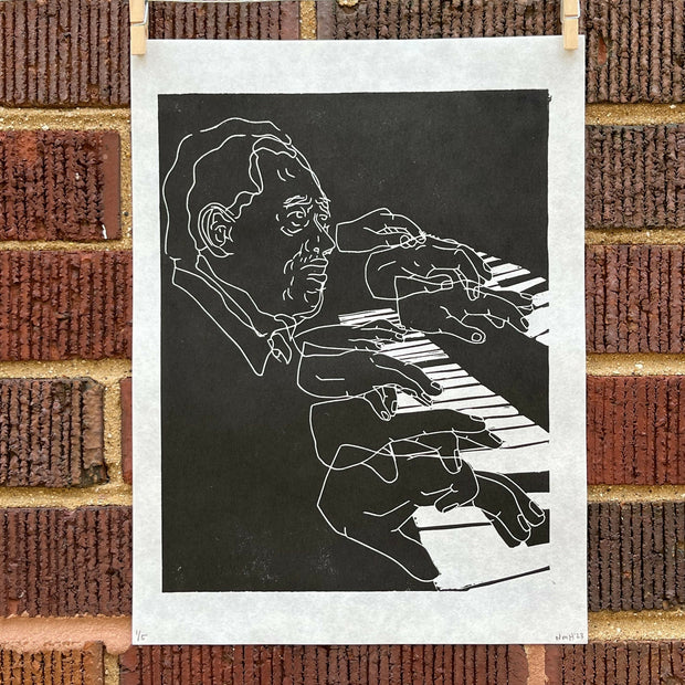 Duke Ellington | Jazz Pianist | Linocut Print | Wall Art