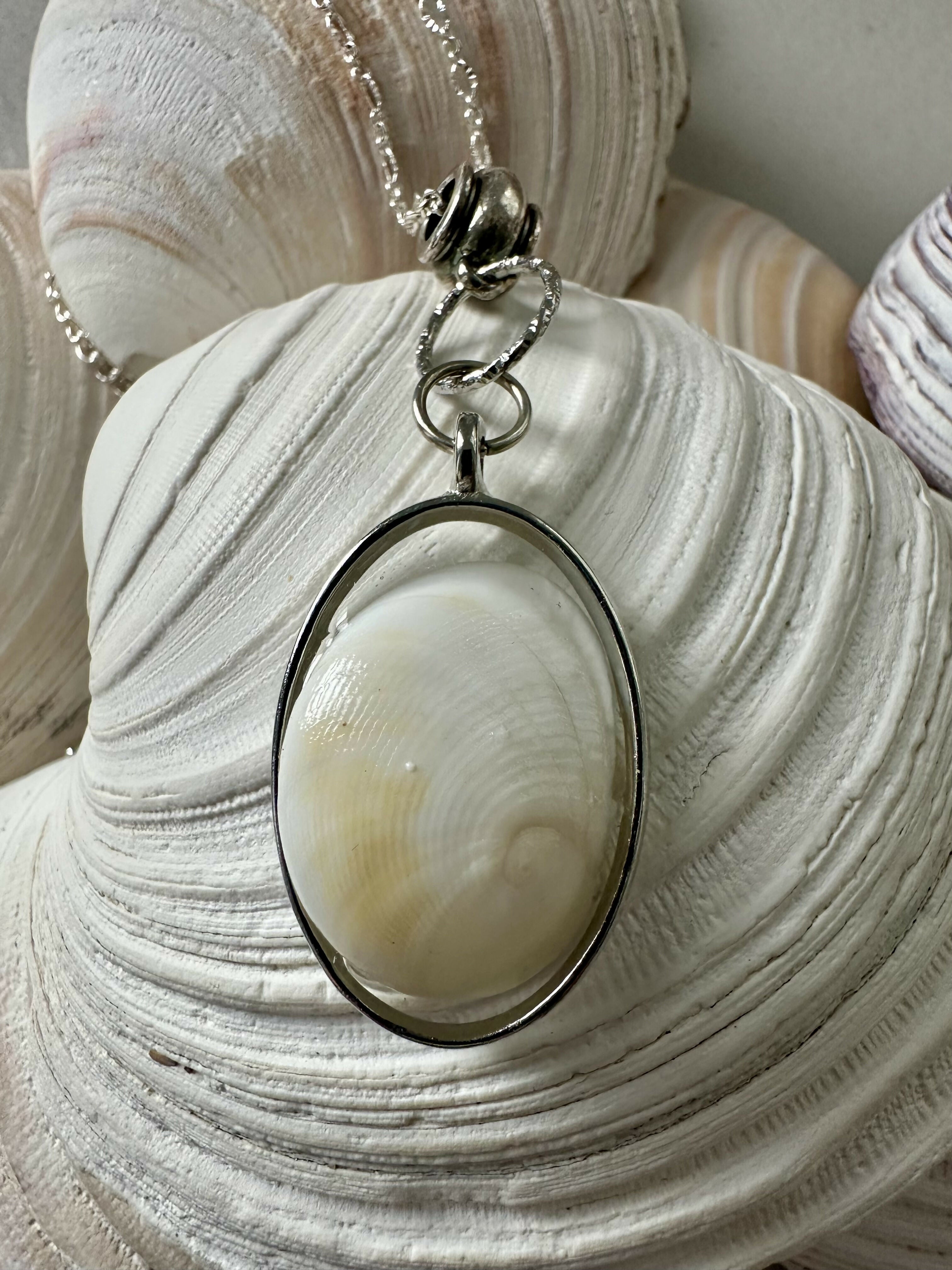 Baby Ear Shell Pendant Necklace