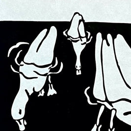 Ducks | City Scenes | Landscape, Summer, Lake Shore Drive, Chicago | Linocut Print | Wall Art