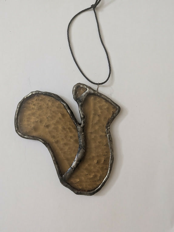 Recycled Stained Glass Squirrel