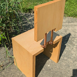 Minimalist Birch Plywood Chair (7_24) - rear