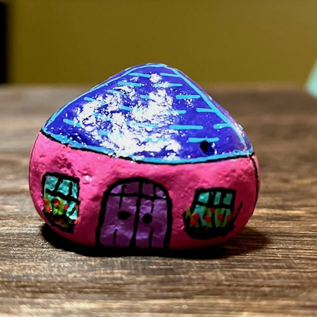 Gnome Home, medium. Pink and Blue