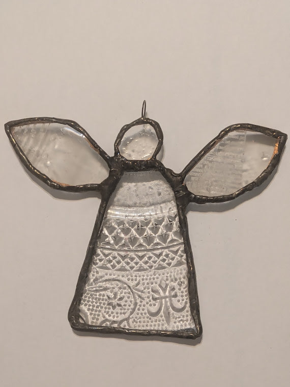 Recycled Stained Glass Angel