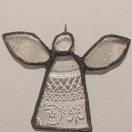 Recycled Stained Glass Angel