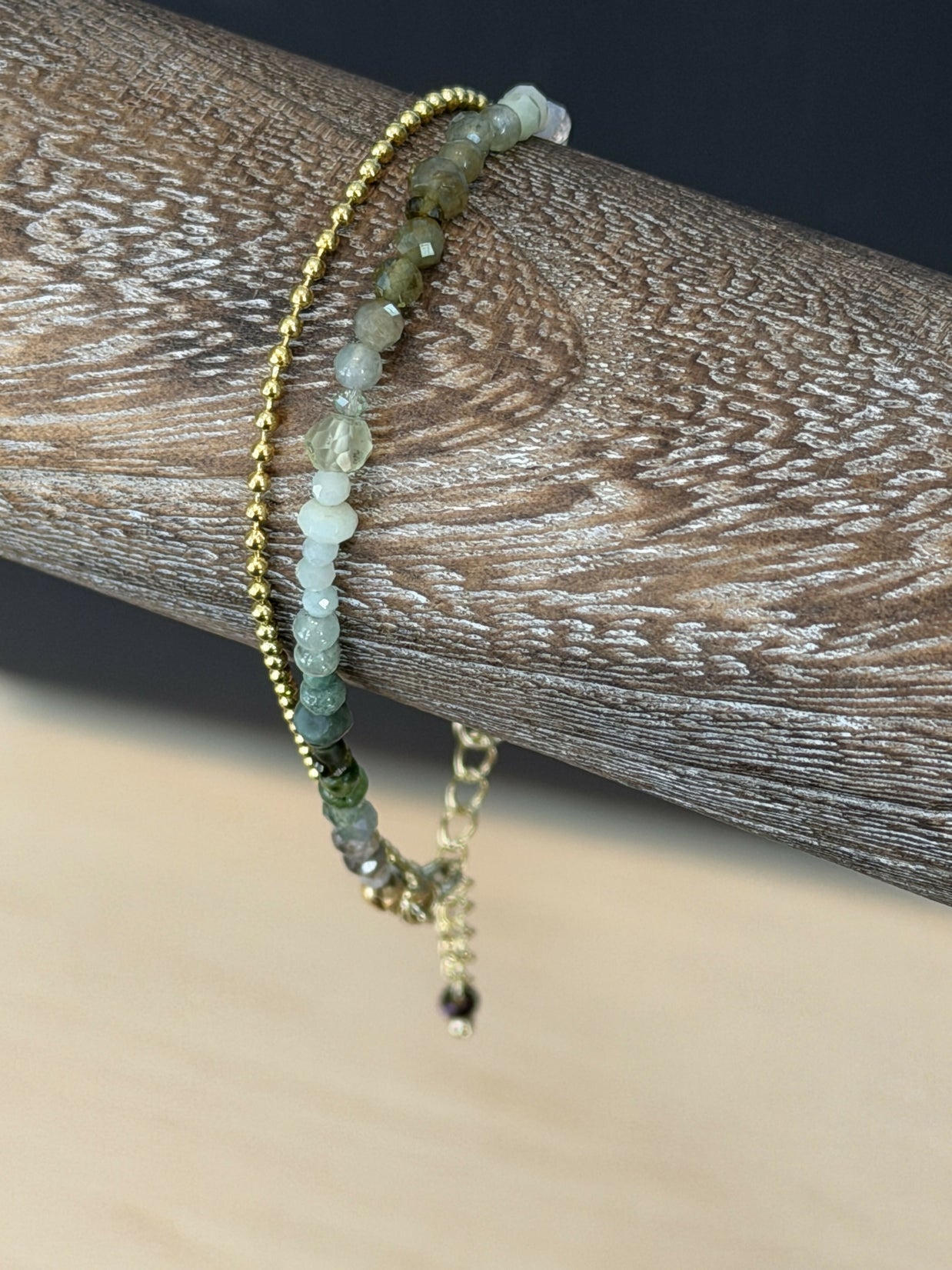 Duet Bracelet green/garnet