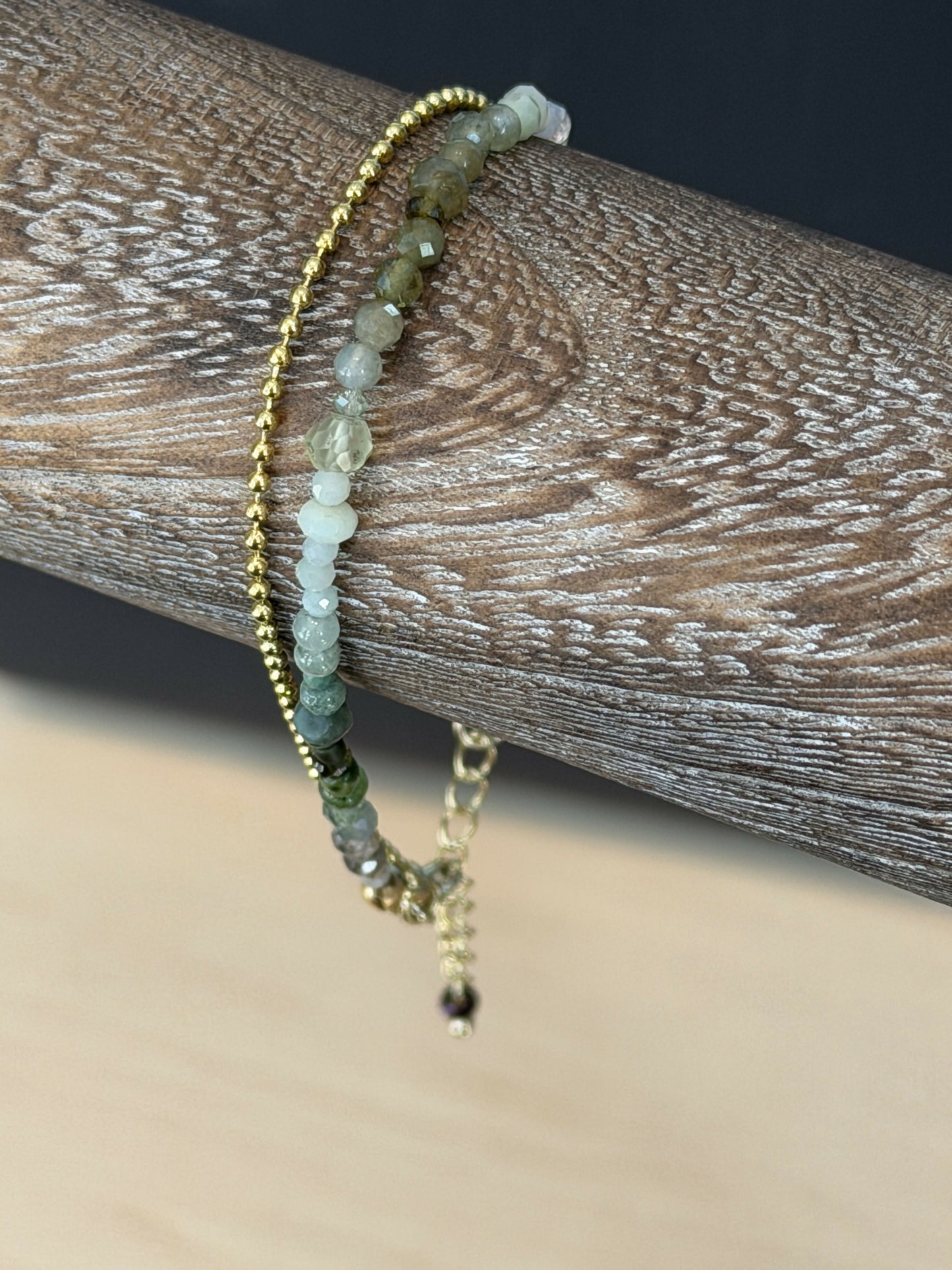 Duet Bracelet green/garnet
