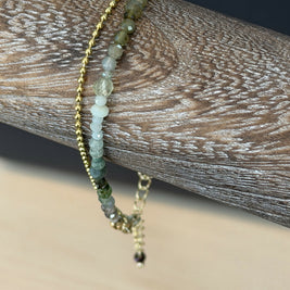 Duet Bracelet green/garnet