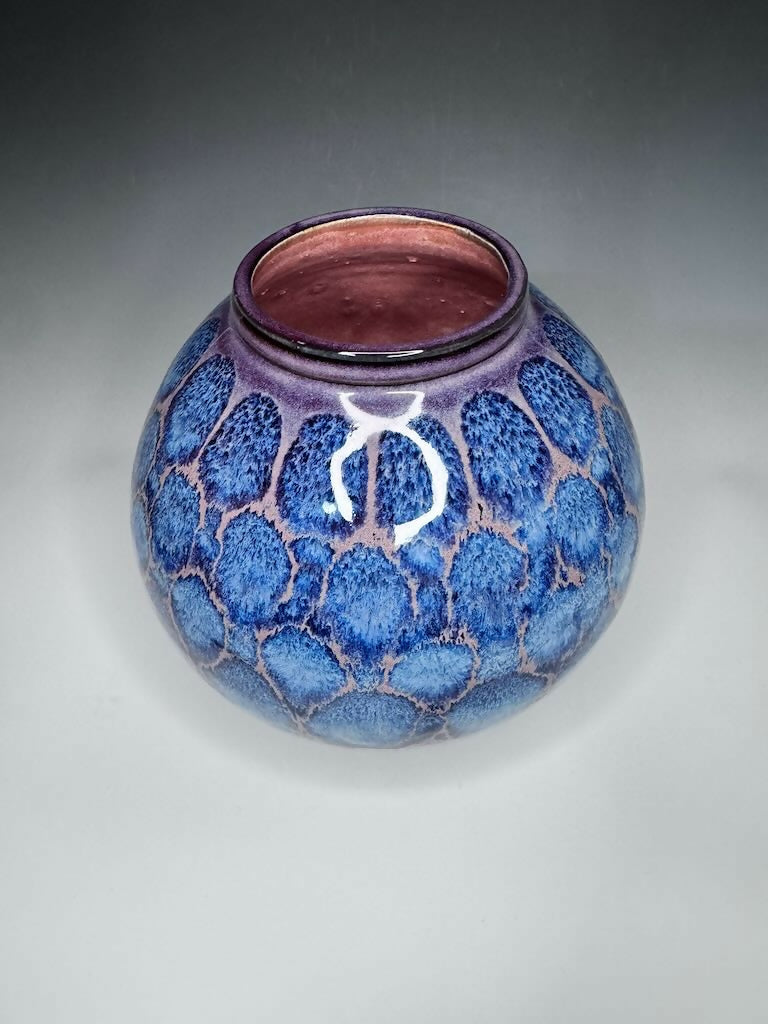 Blue and Purple Moon Jar Vase 2