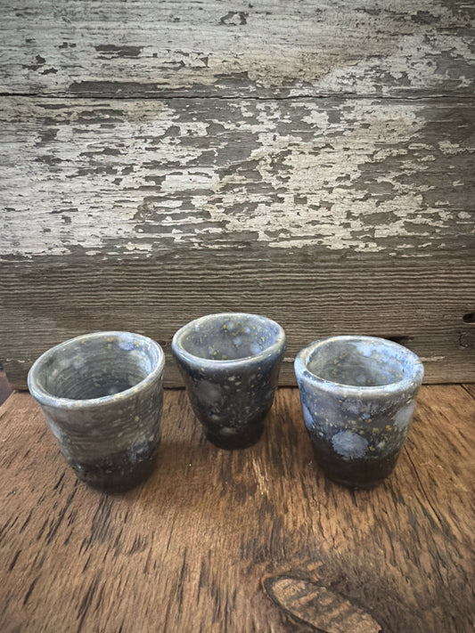 Obsidian set of 3 shot glasses