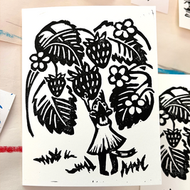 Block Print Greeting Card