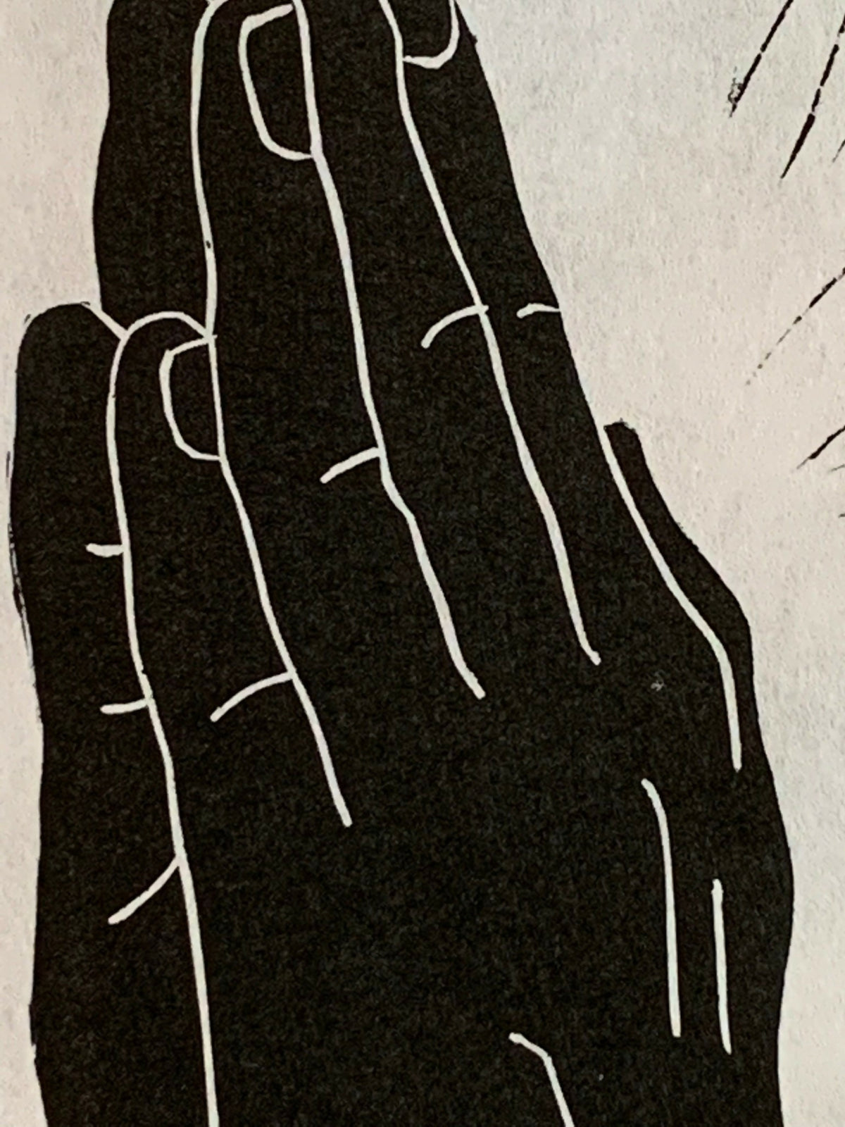 Praying Hands | Linocut Print | Wall Art