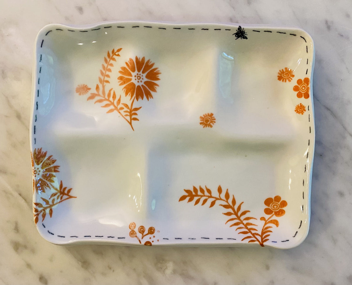 Rectangular 5 section plate