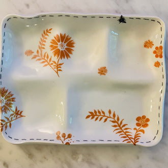 Rectangular 5 section plate