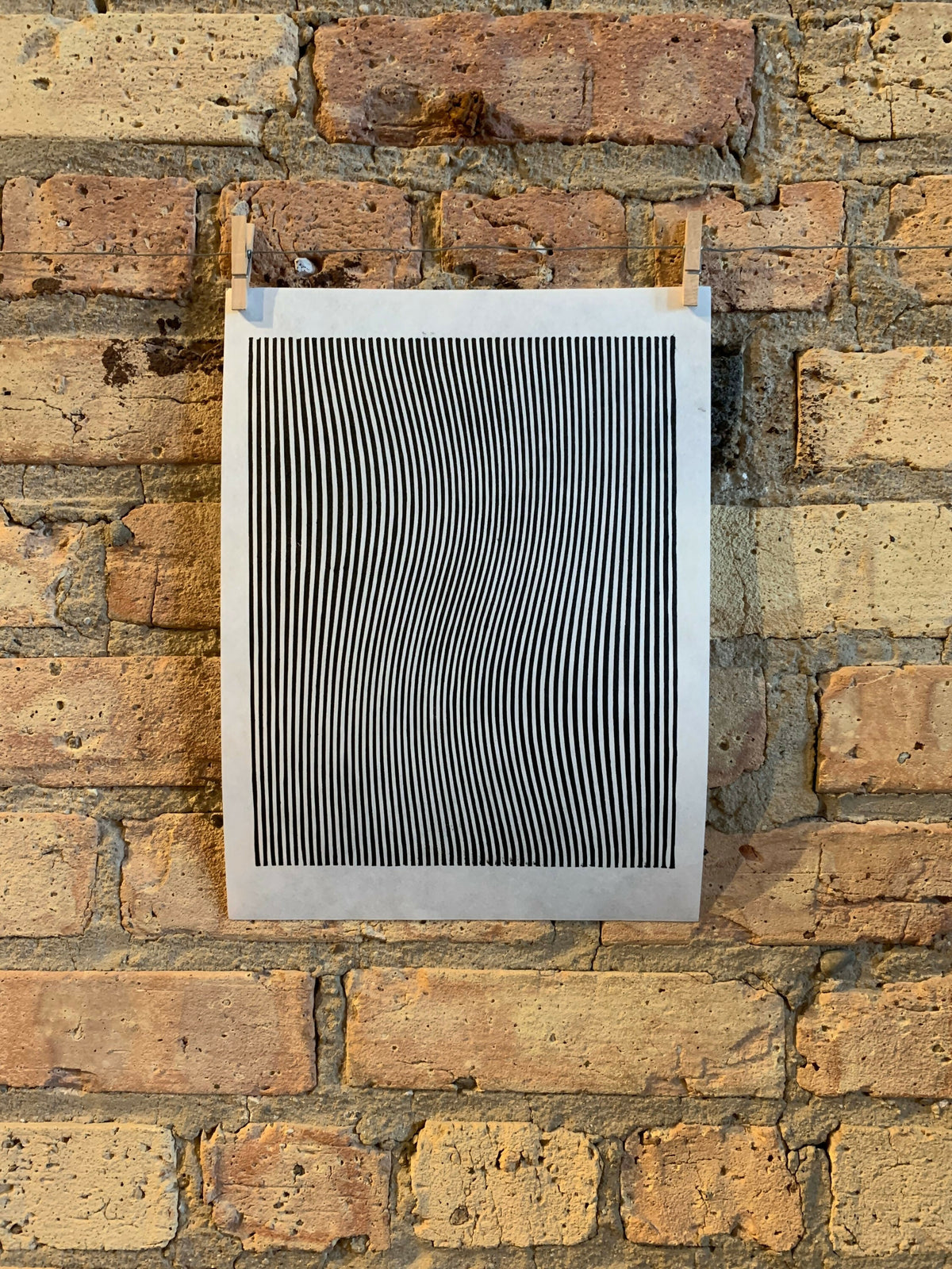 Whirl / Moire 06 | Linocut Print | Wall Art | Optical Illusion