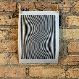 Whirl / Moire 06 | Linocut Print | Wall Art | Optical Illusion