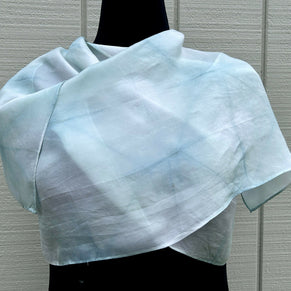 Fresh Indigo Scarf, Itajime Shibori