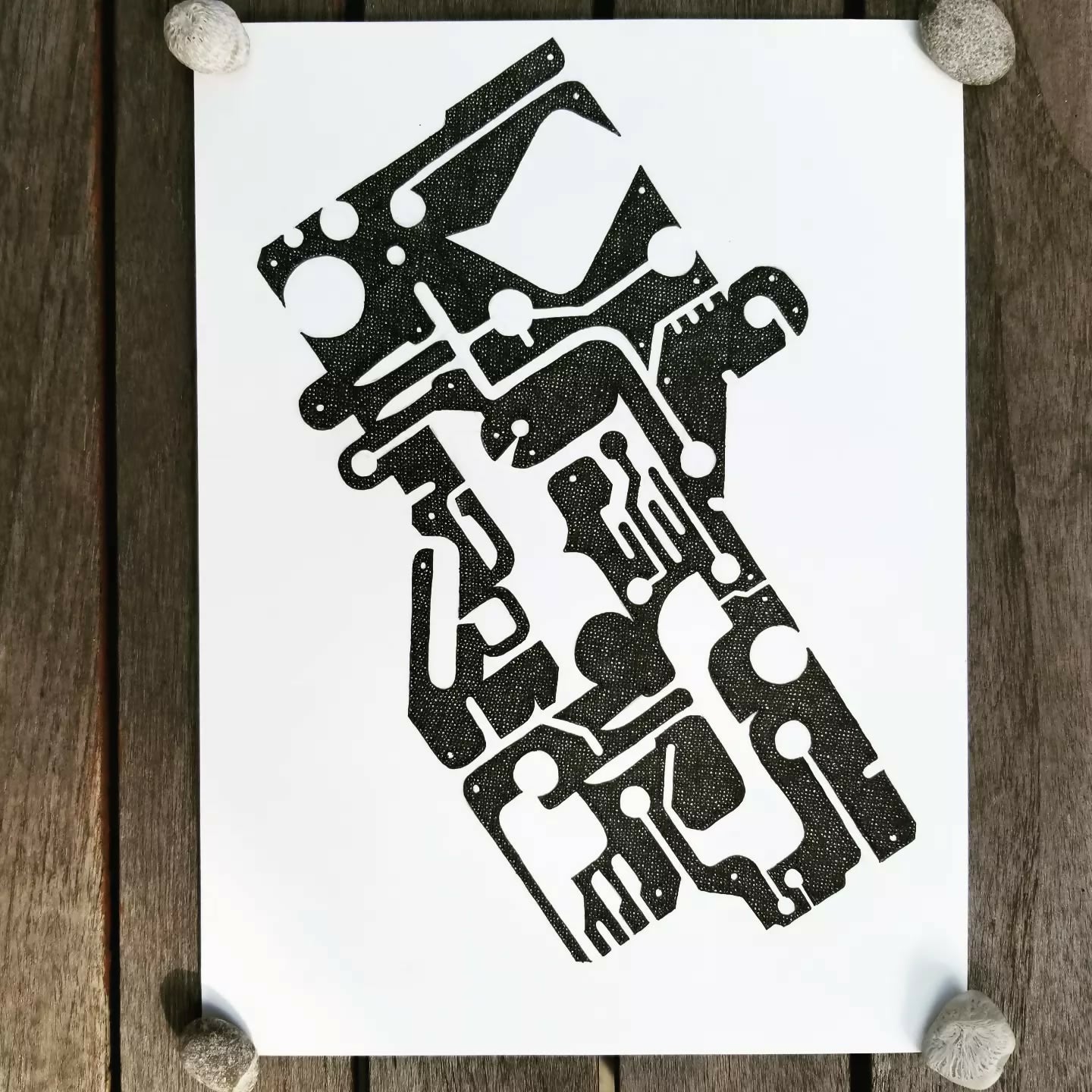 "Flirty Chatbot" - ink drawing