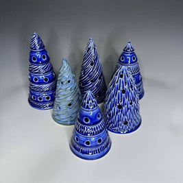 Blue Xmas Tree Luminary 4