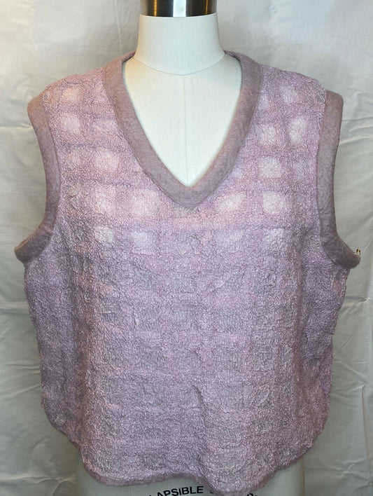 Rose Grid Felted Vest
