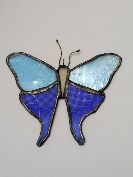 Recycled Stained Glass Moth