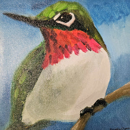 Bird Painting, 6 x 6 mini