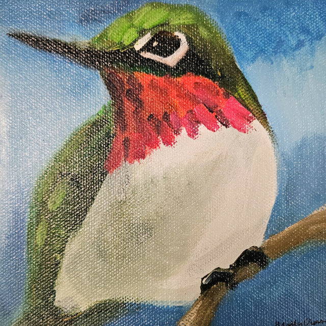 Bird Painting, 6 x 6 mini