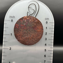 Hammered Copper Shield Earring