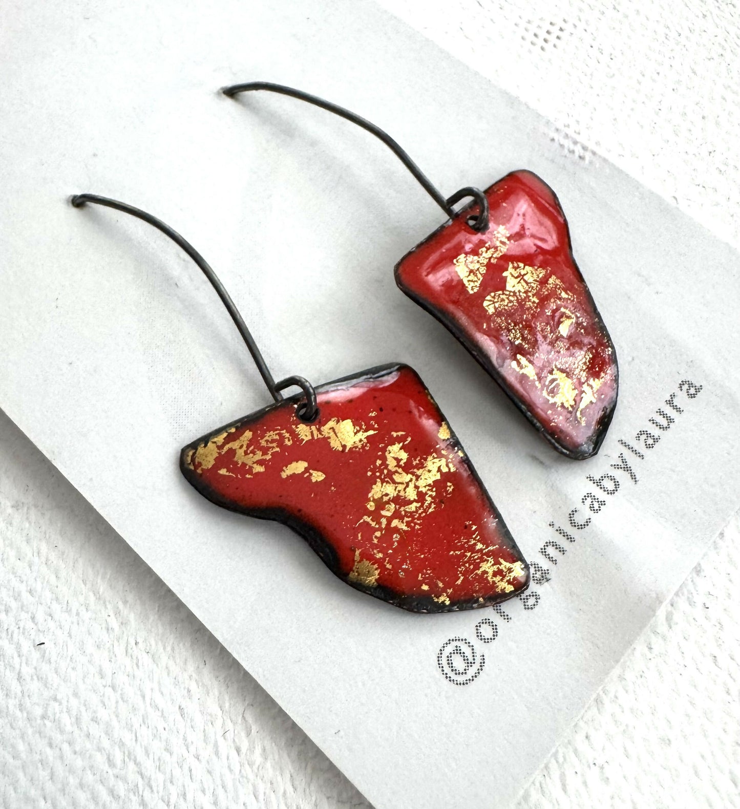 Enamel earrings