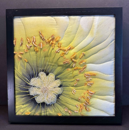 12x12"photo printed on cloth and stitch embellished