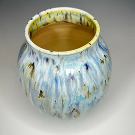 Blue Marbled Vase