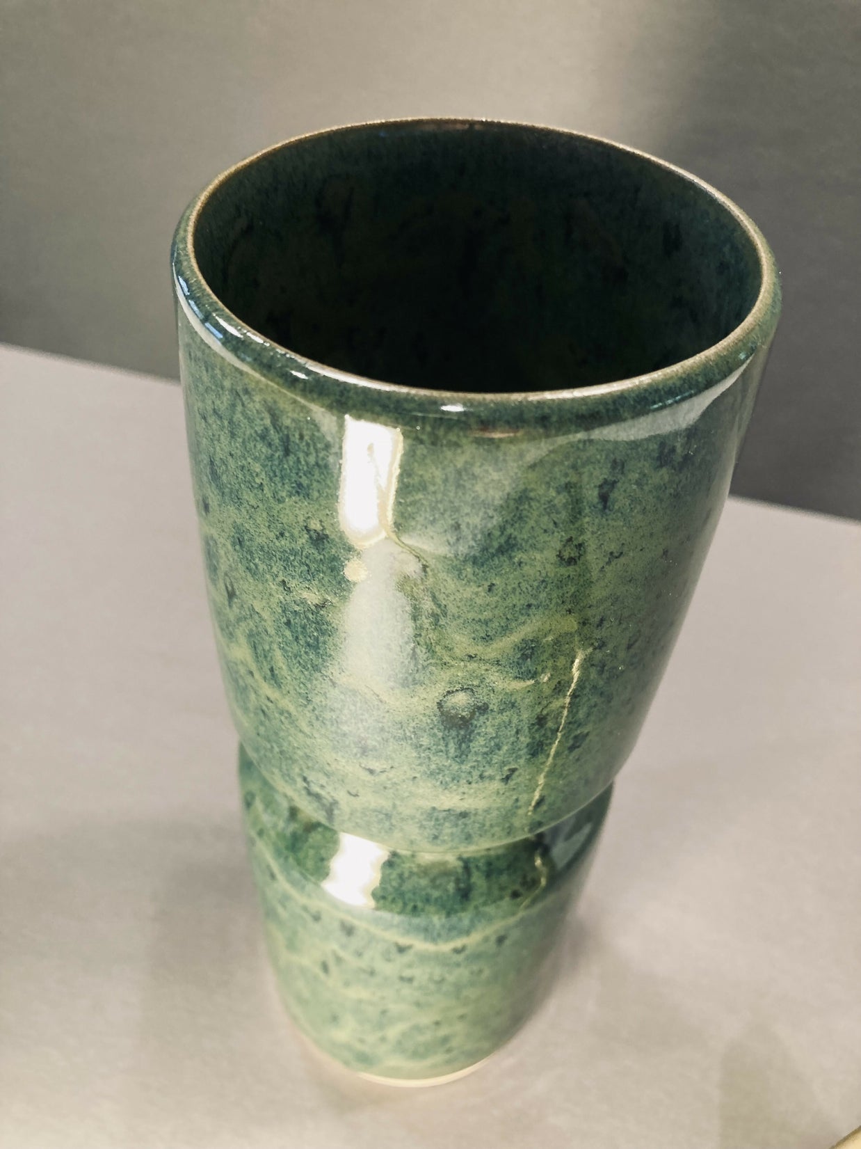 Bisected Cylinder Vase