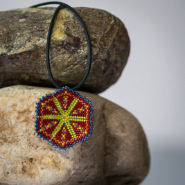 Earthy Hexagon Pendant