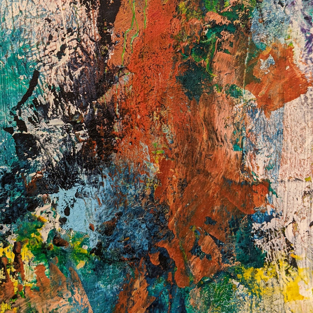 1. Original Abstract Mixed Media 5x7 Matted