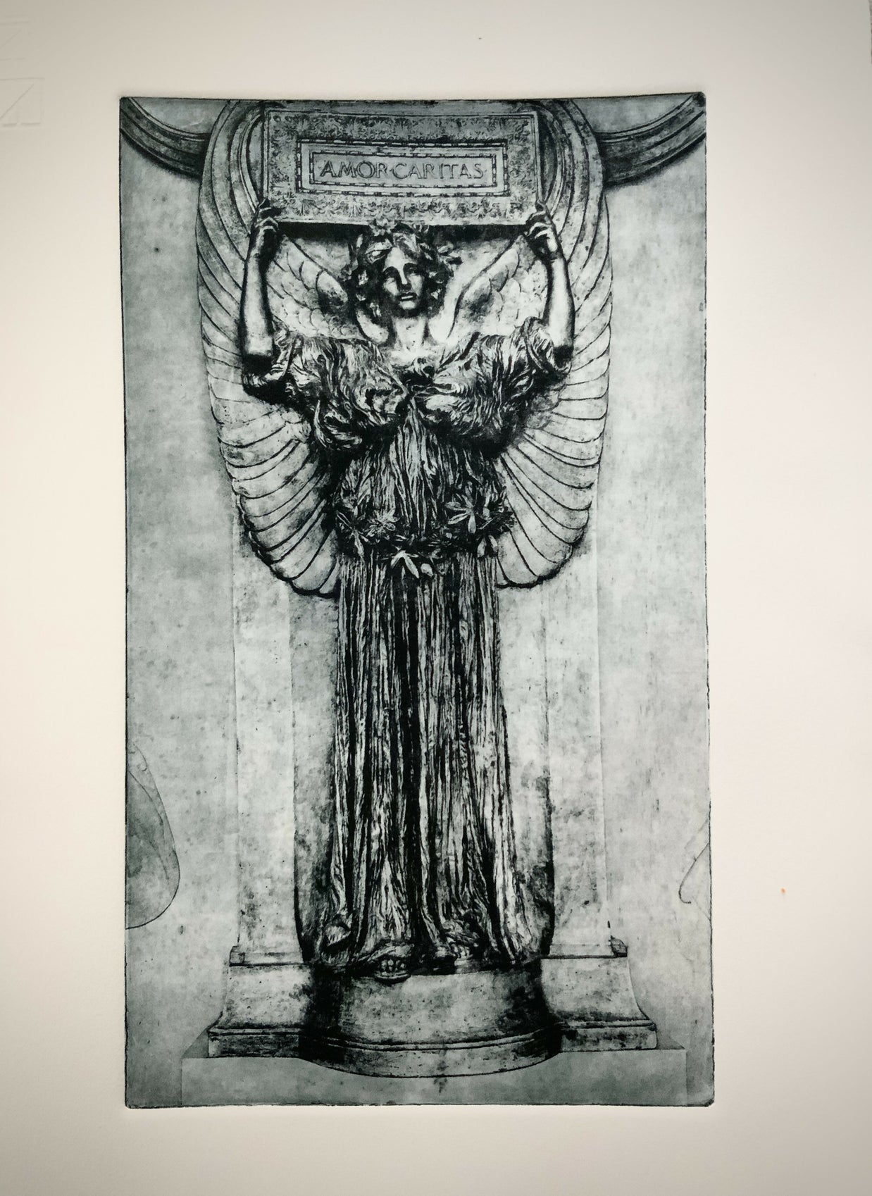 Framed “Amor Caritas” Etching