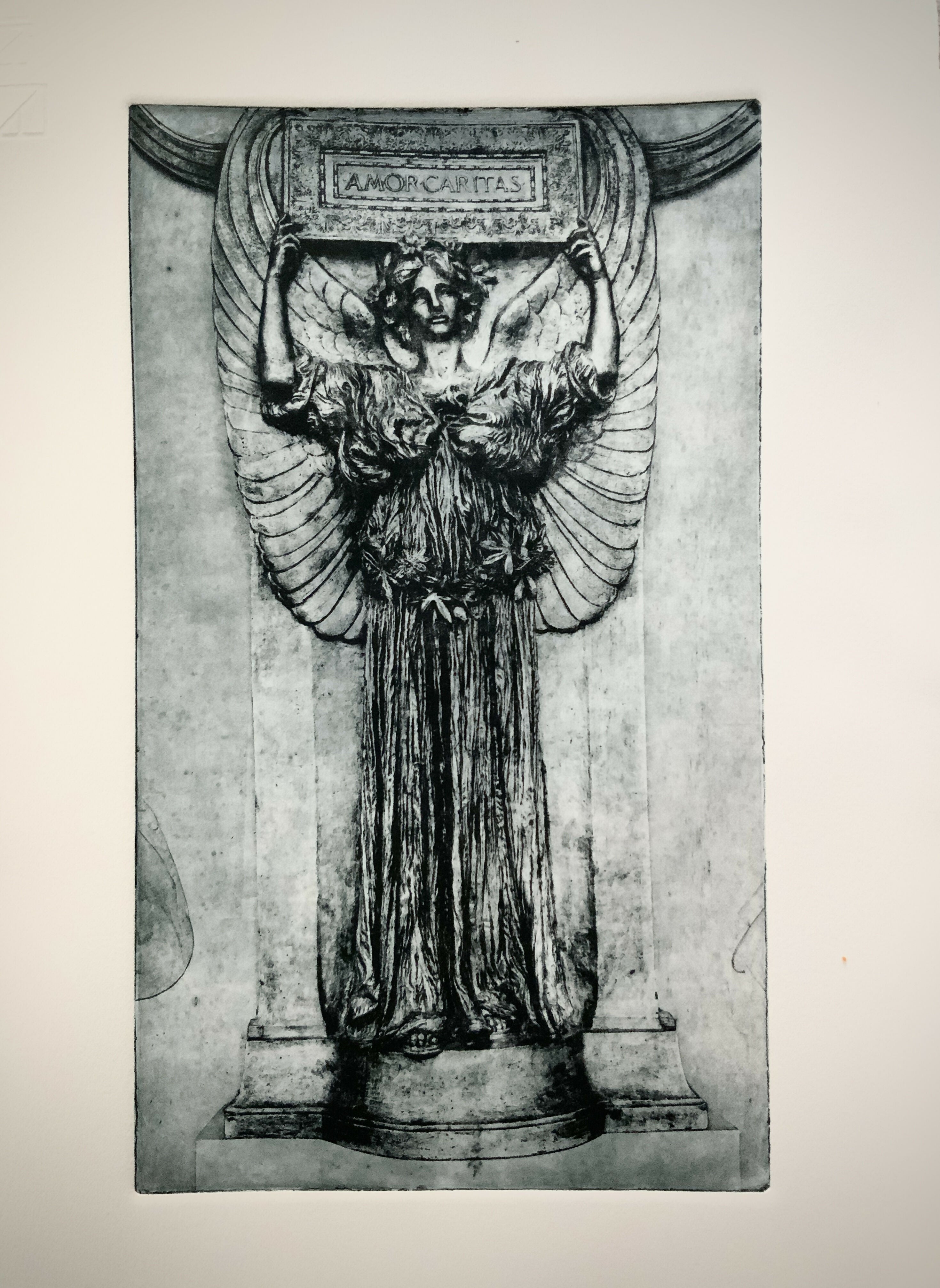 Framed “Amor Caritas” Etching