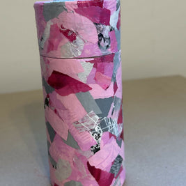 Mixed Media Art Canister- Tall