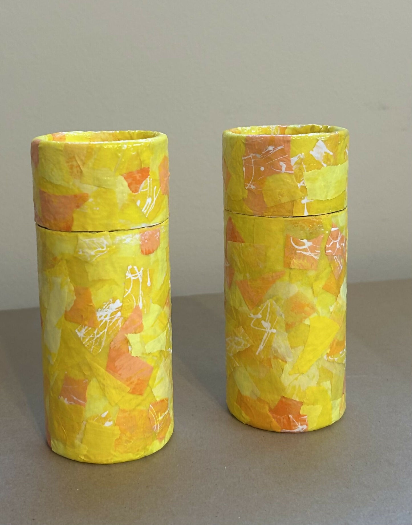 Mixed Media Art Canisters Small