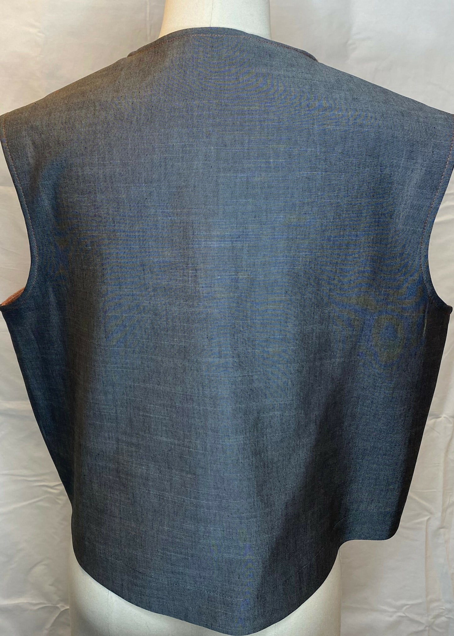 Nuno Felted Patchwork Vest-Rust