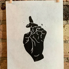 IC XC | Iconography Hand | Linocut Print | Wall Art