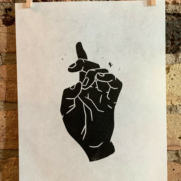 IC XC | Iconography Hand | Linocut Print | Wall Art