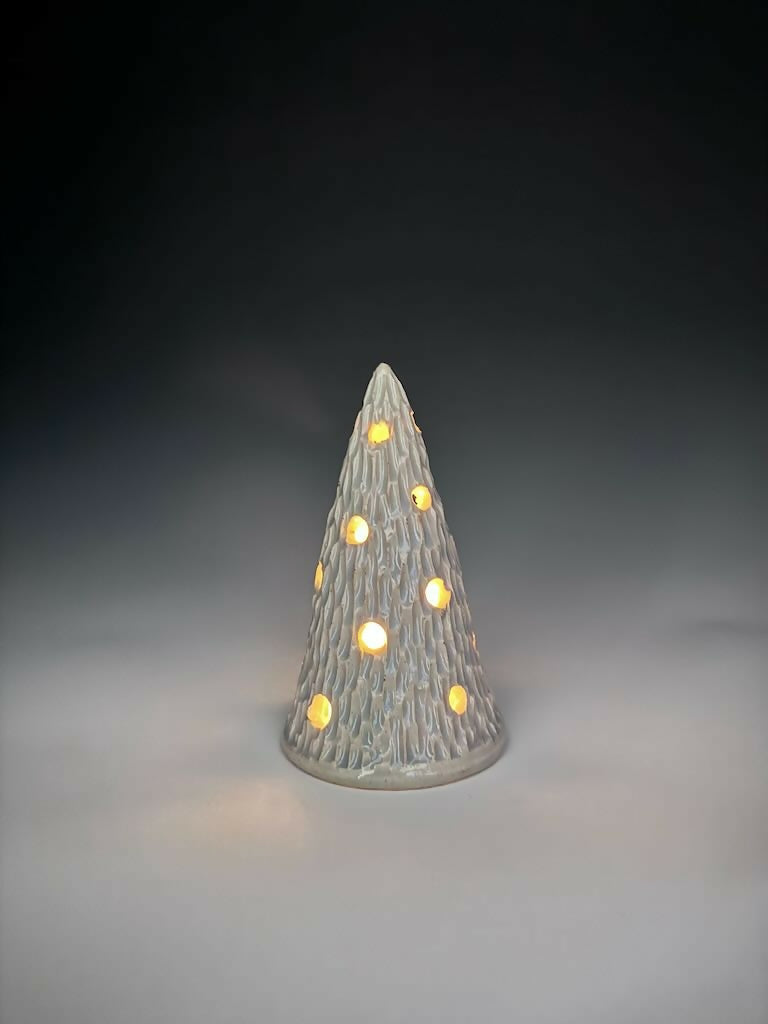 Cream Xmas Tree Luminary 2