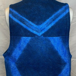 Blue Shibori Dyed and Nuno Felted Vest